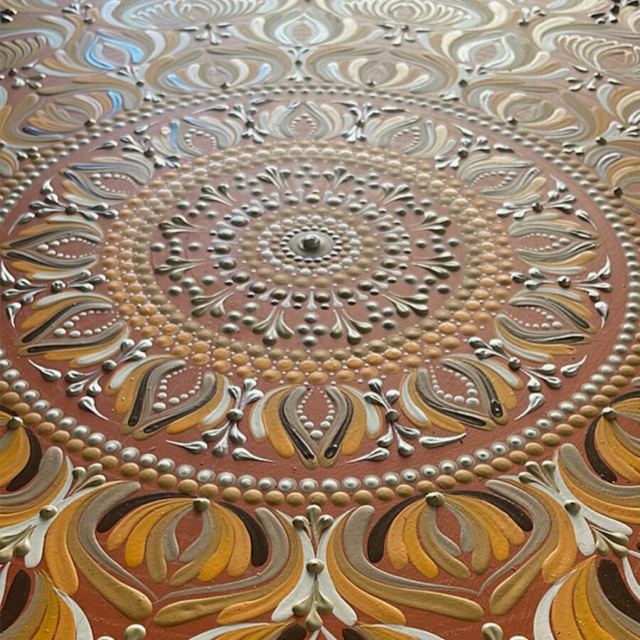 Golden Harmony – 22" Radiant Mandala Wall Art | The Magical Yantra