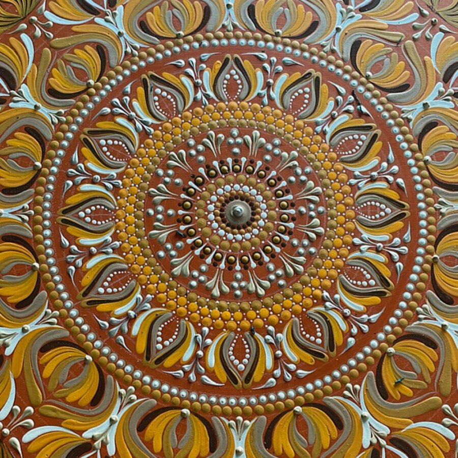 Golden Harmony – 22" Radiant Mandala Wall Art | The Magical Yantra