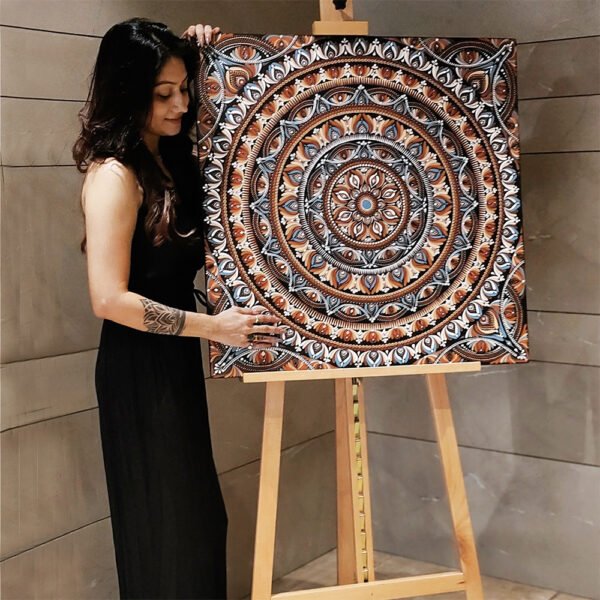Earthbound Energy – 30" Vastu Square Mandala Wall Art | The Magical Yantra
