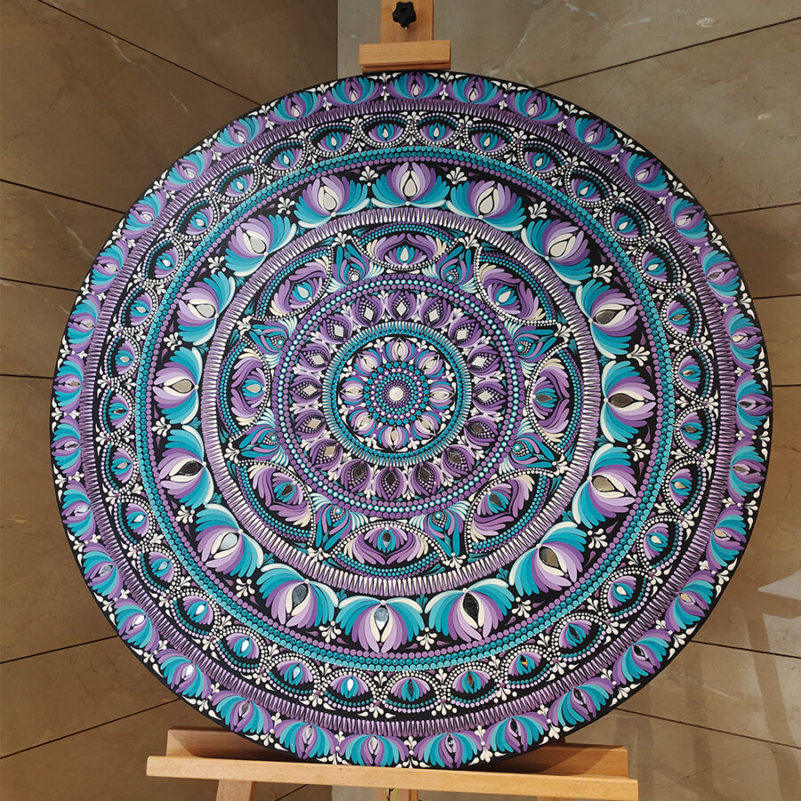 Amethyst Sky – 36" Mandala Wall Art | The Magical Yantra