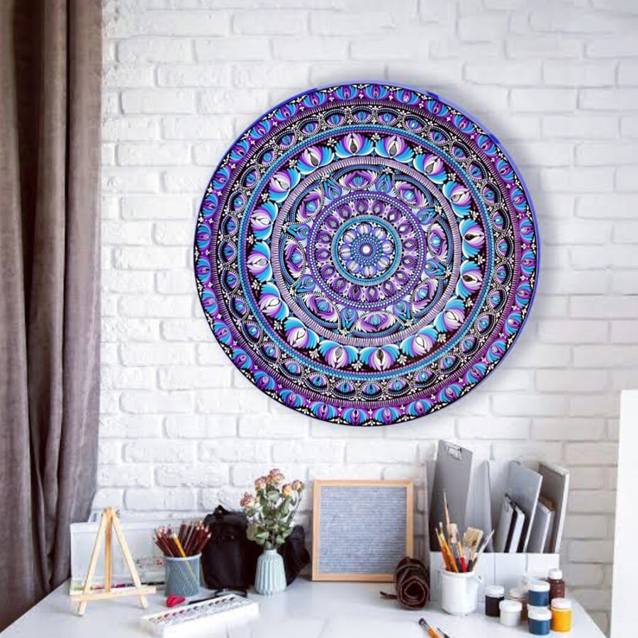 Amethyst Sky – 36" Mandala Wall Art | The Magical Yantra