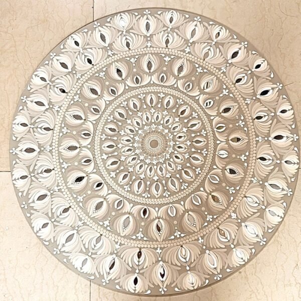 Ivory Grace – 30" Mandala Wall Art | The Magical Yantra
