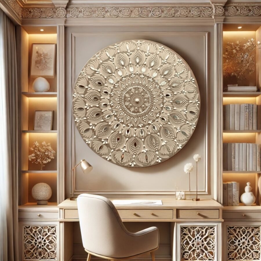 Ivory Grace – 30" Mandala Wall Art | The Magical Yantra