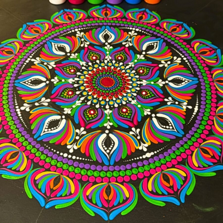 Rainbow Bliss – 36" Mandala Wall Art | The Magical Yantra