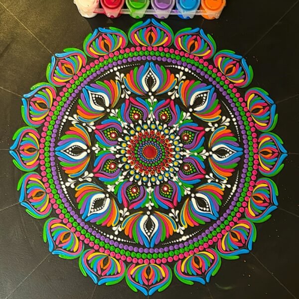 Rainbow Bliss – 36" Mandala Wall Art | The Magical Yantra