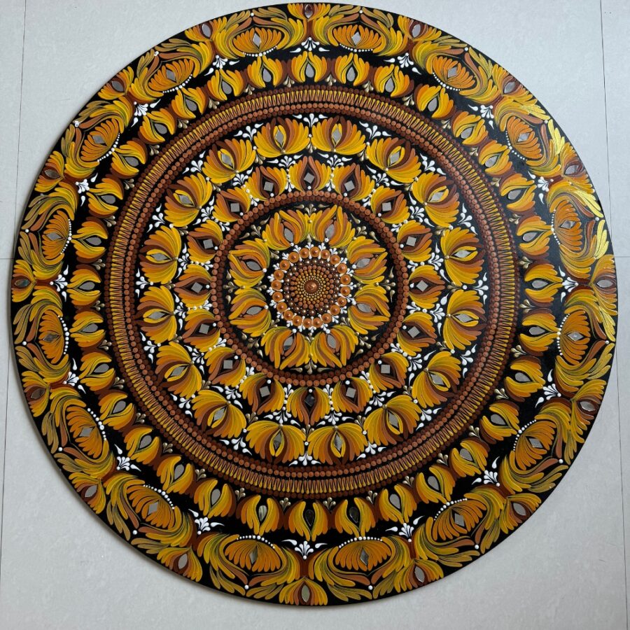 Golden Sunrise – 30" Mandala Wall Art