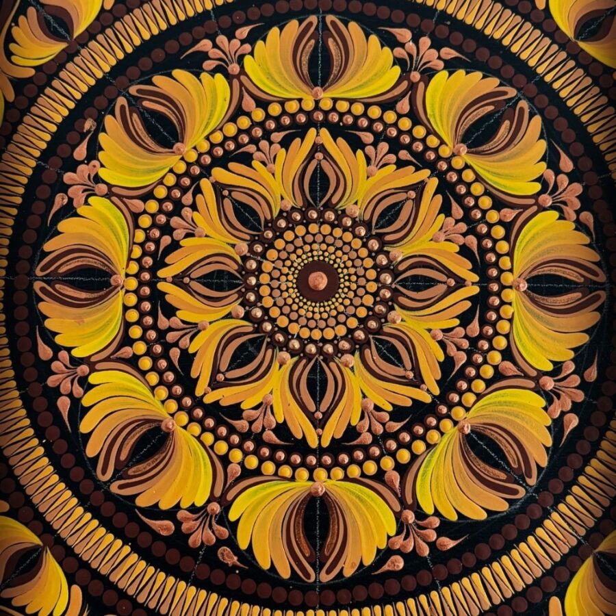 Golden Sunrise – 30" Mandala Wall Art